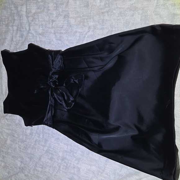 Club Monaco Black Satin Mini Dress - Picture 3 of 3